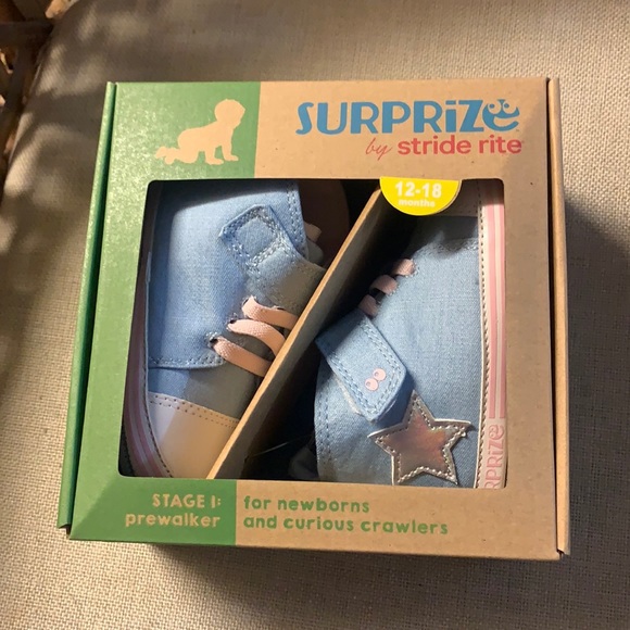 New Surprize by Stride RiteShoes Blue Denim12-18 M - Picture 1 of 2